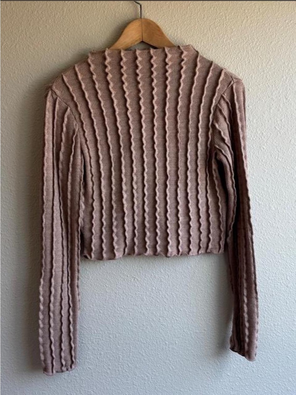 Mock Neck Beige/brown Sweater
